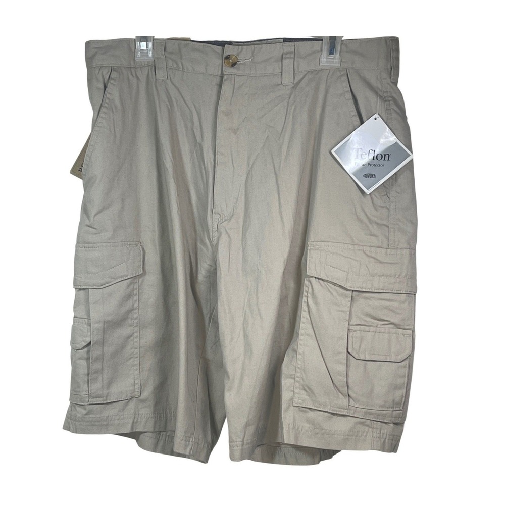 Bert Pulitzer earth dad Beige Cargo Shorts Teflon Outdoor‎ Performance 36